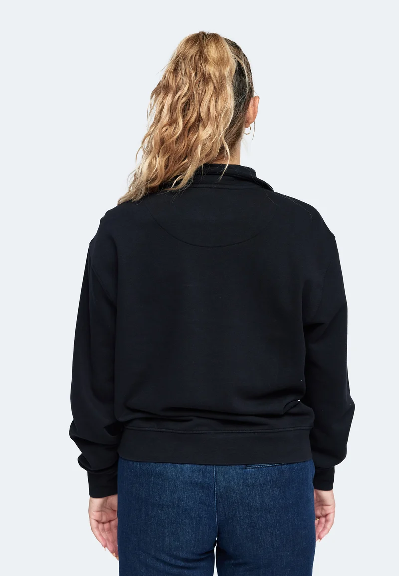 1001 Manchester – Half-Zip Sweatshirt Damen mit Stehkragen