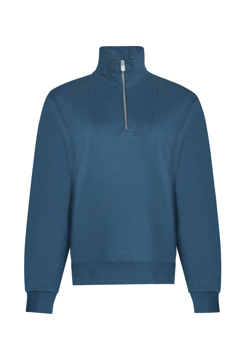 1001 Manchester – Half-Zip Sweatshirt Damen mit Stehkragen