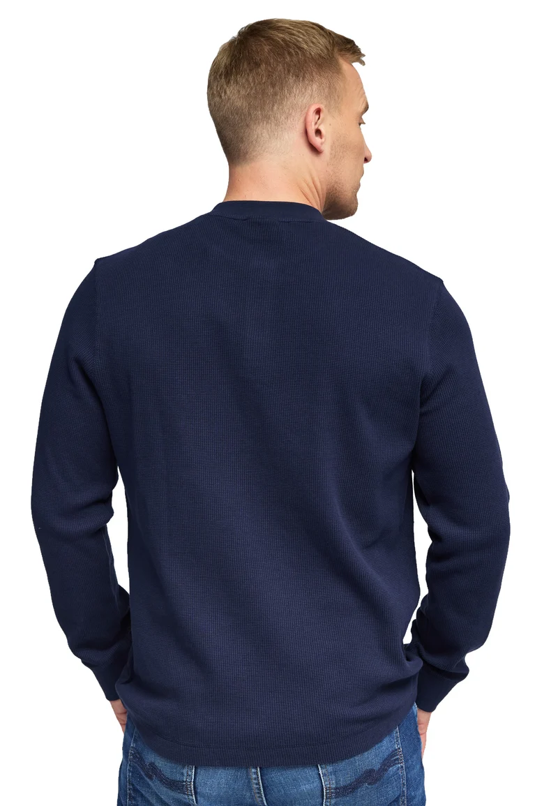 1025 Sébastien – Longsleeve Waffle Henley Shirt Herren