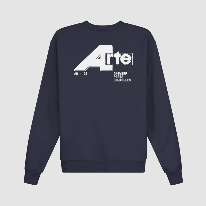 Pull à col rond City - Bleu marine