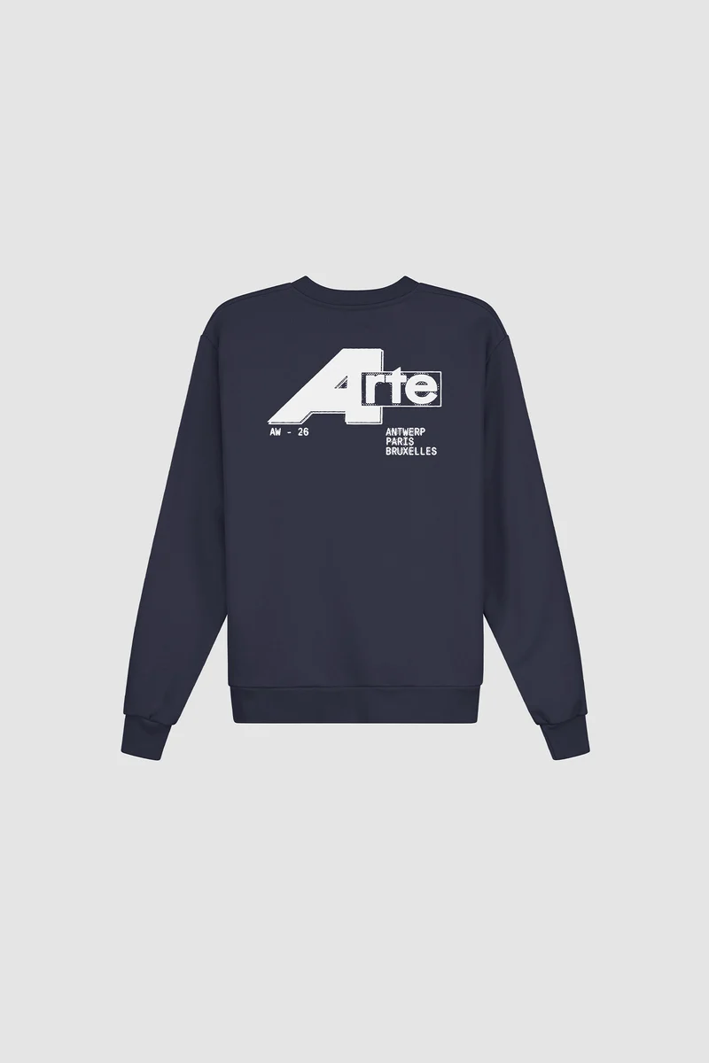 Pull à col rond City - Bleu marine