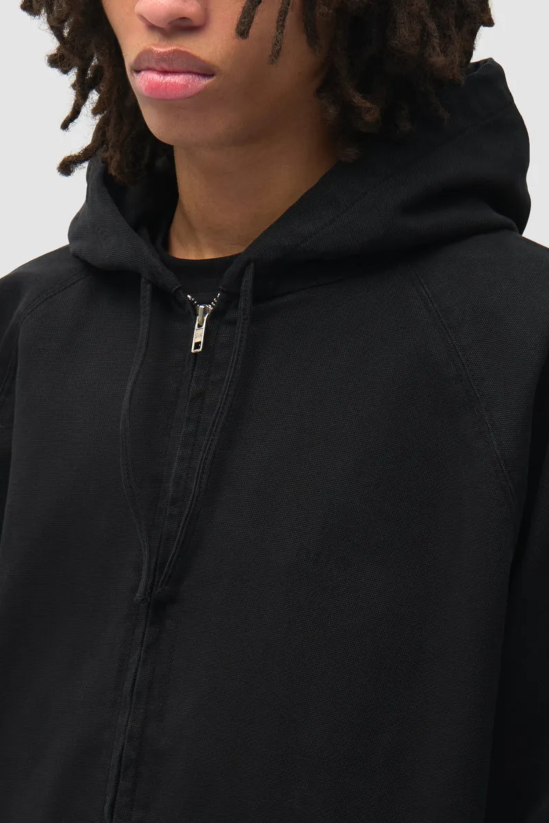 Veste à capuche en toile - Noir