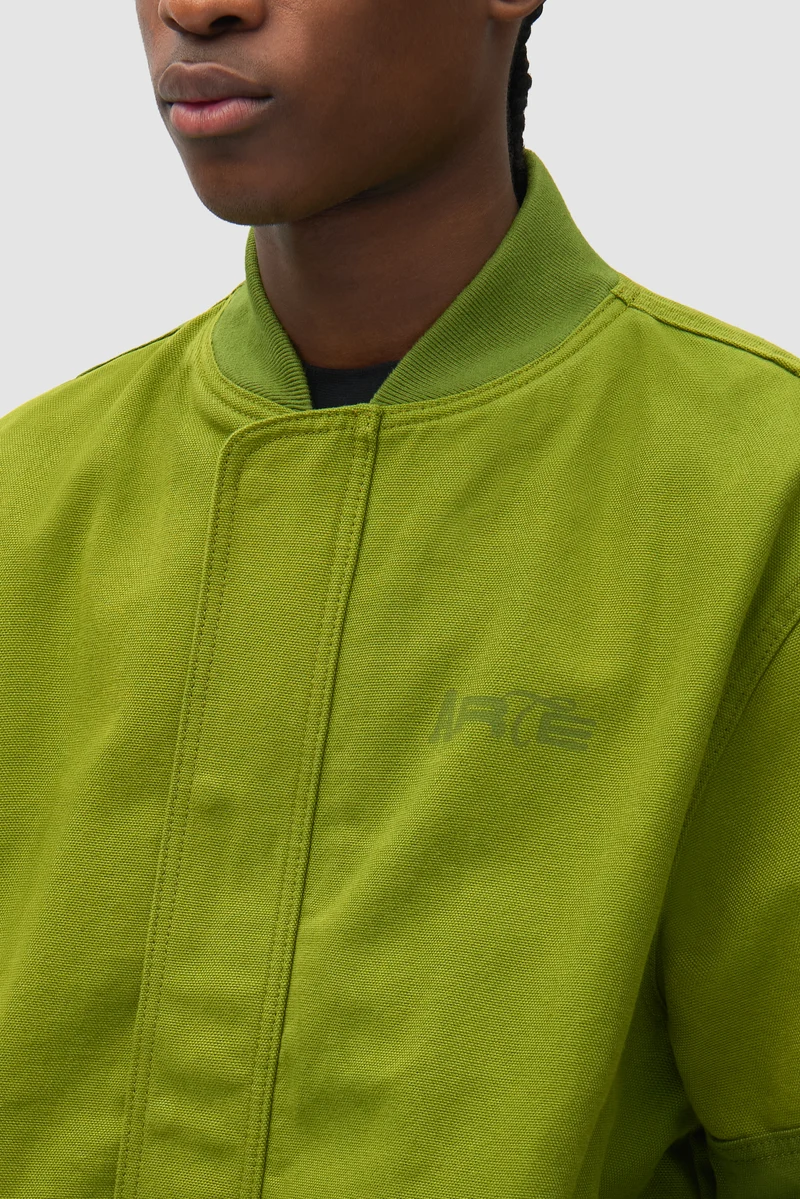 Blouson aviateur en toile - Vert