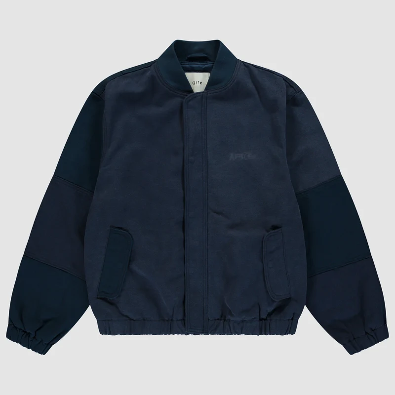 Blouson aviateur en toile - Bleu marine