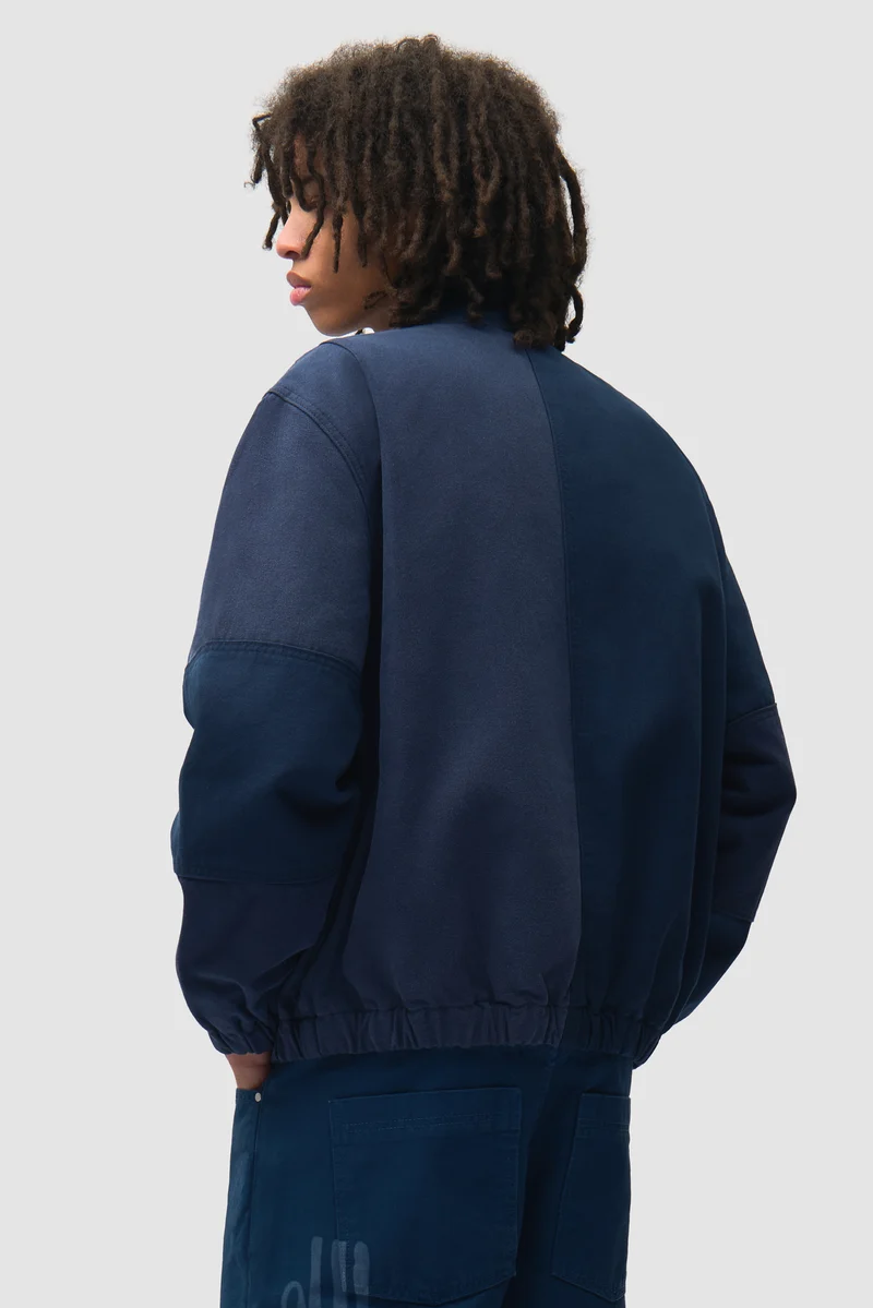 Blouson aviateur en toile - Bleu marine