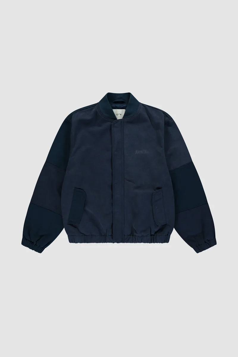 Blouson aviateur en toile - Bleu marine
