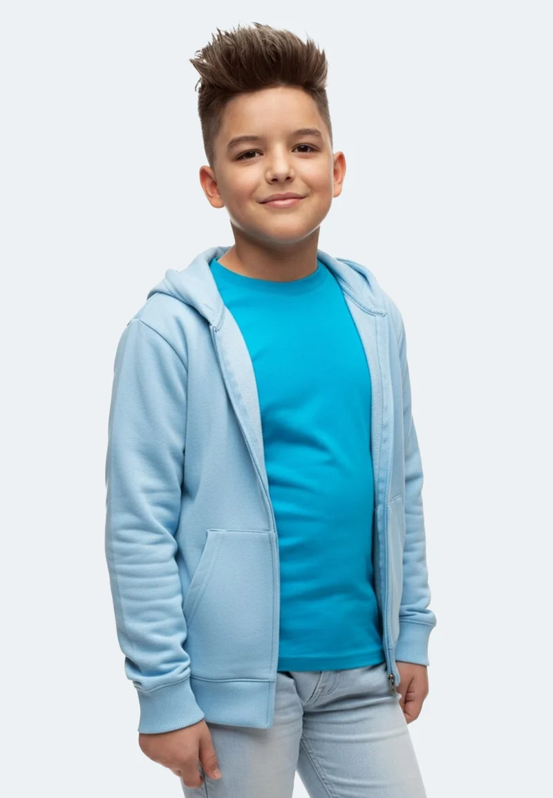 Kinder Zip Hoodie Bruce 100% Bio Baumwolle