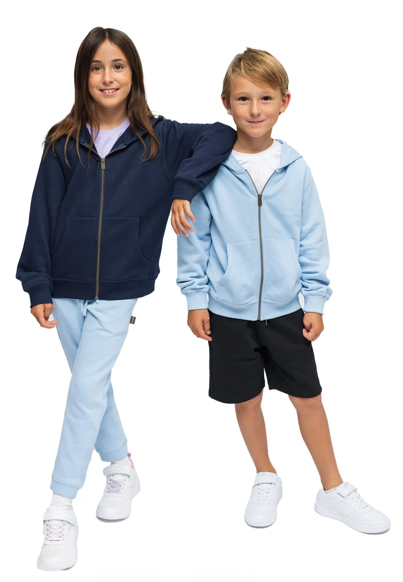 Kinder Zip Hoodie Bruce 100% Bio Baumwolle