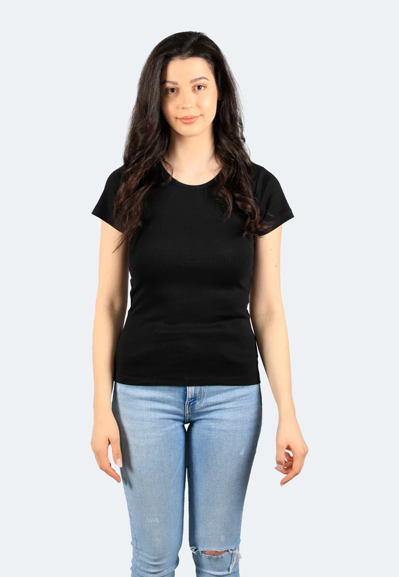2850 Sally – Nachhaltiges Damen Rib T-Shirt mit Rundhals