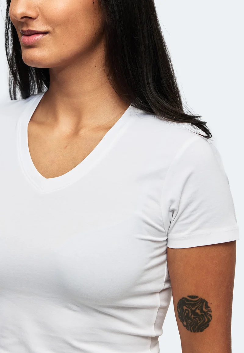 2276 Giorgia – Stretch T-Shirt V-Neck Damen