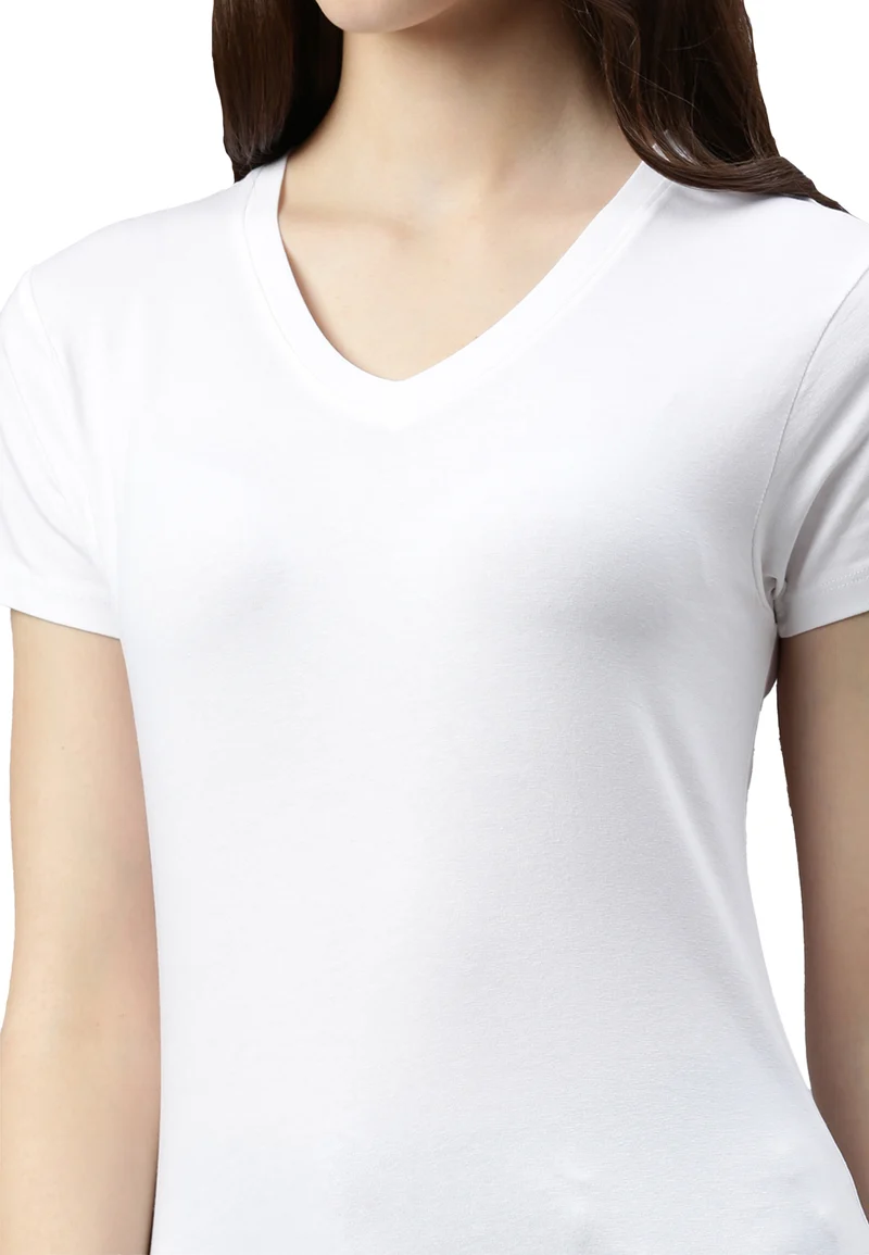 2276 Giorgia – Stretch T-Shirt V-Neck Damen