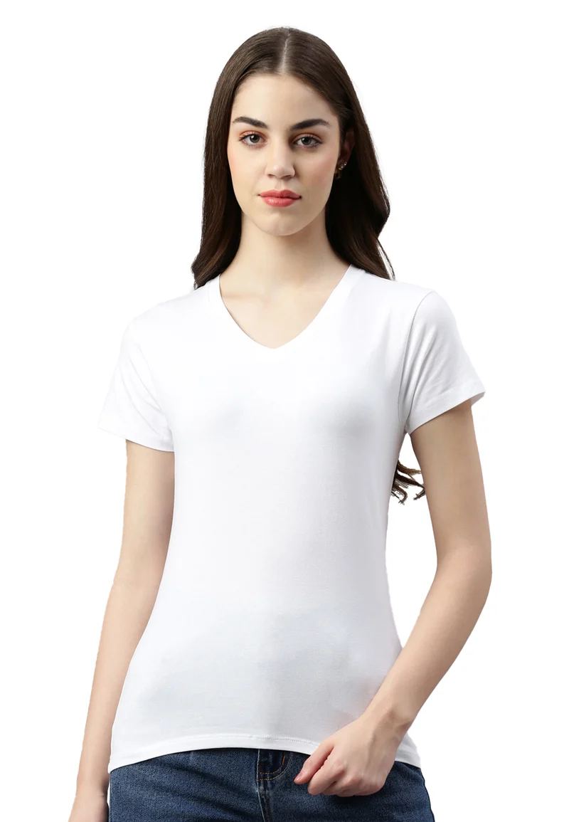 2276 Giorgia – Stretch T-Shirt V-Neck Damen