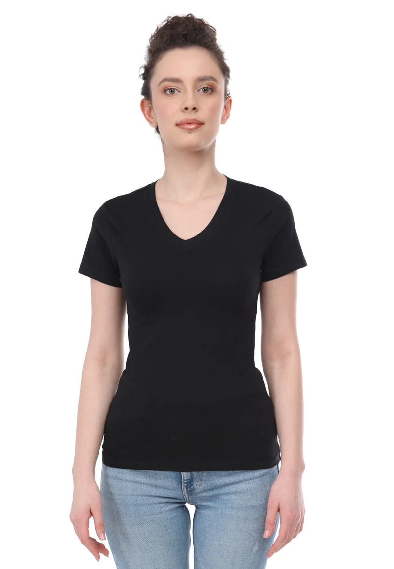 2276 Giorgia – Stretch T-Shirt V-Neck Damen