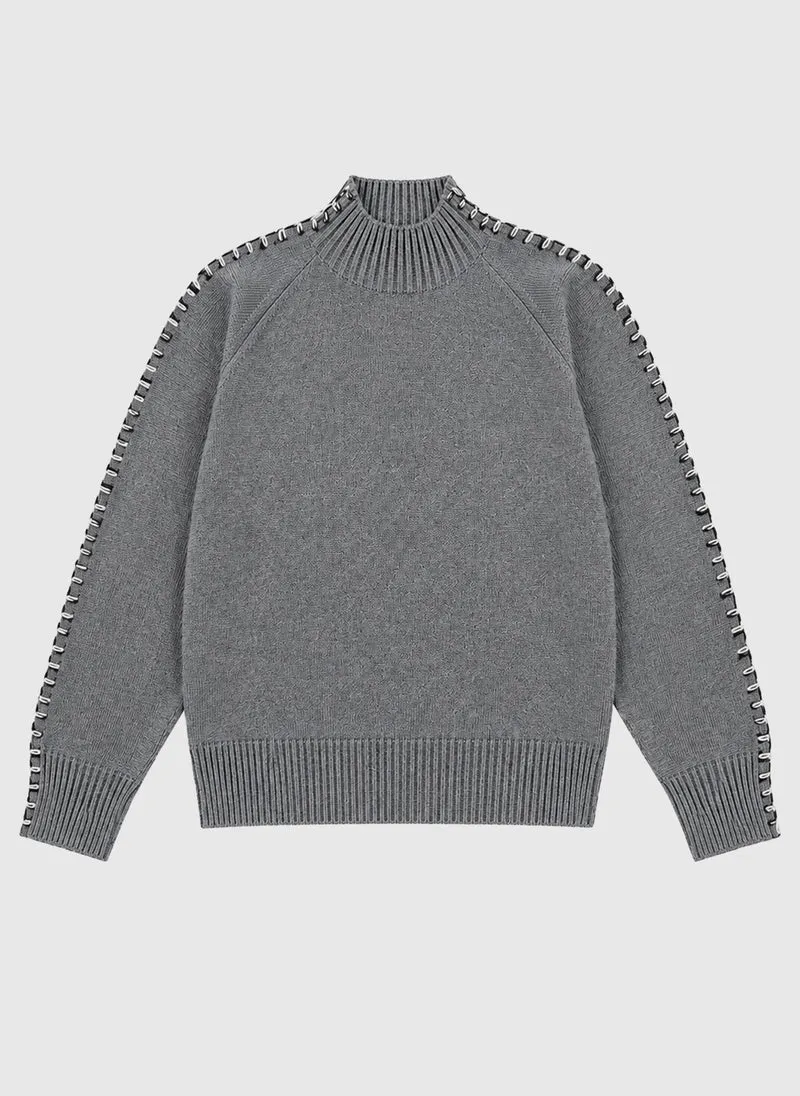 PULL NISSAMA gris chiné