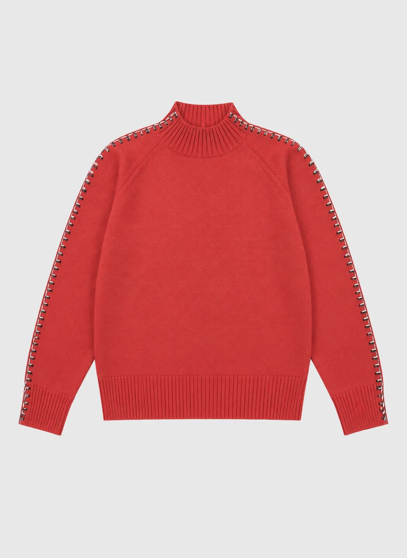 PULL NISSAMA vermillon