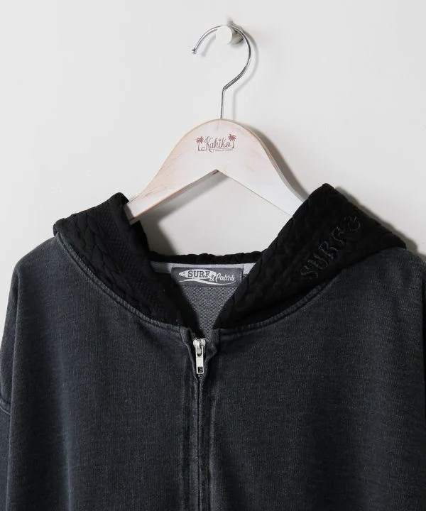 Sweat à capuche en maille délavée avec logo - SURF & Palms