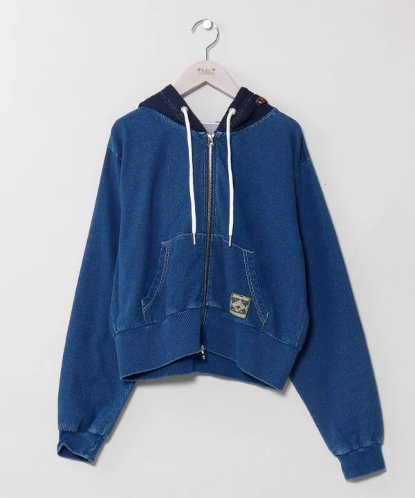 Sweat à capuche zippé en maille lavée - SURF & Palms