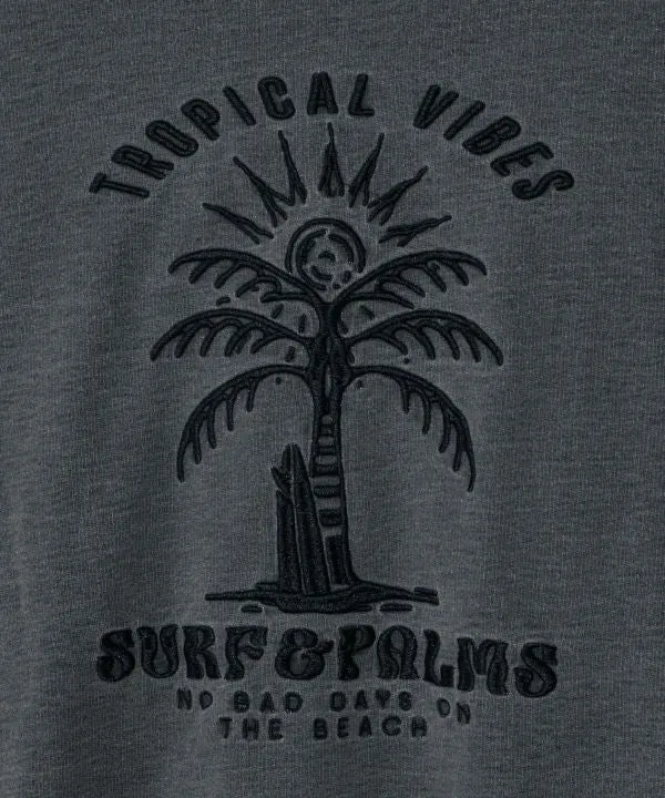 Sweat à capuche zippé en maille lavée - SURF & Palms
