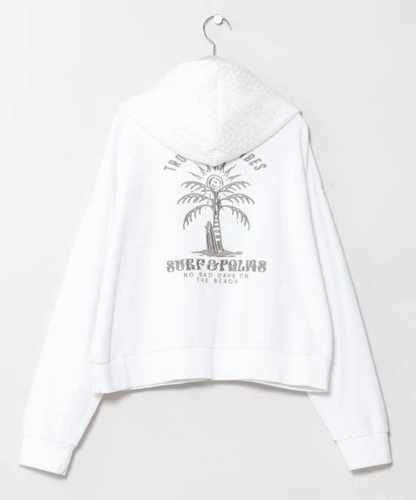 Sweat à capuche en maille lavée - SURF＆Palms