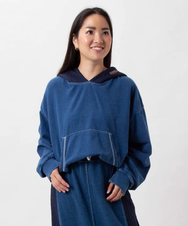 Sweat à capuche en maille lavée - SURF＆Palms