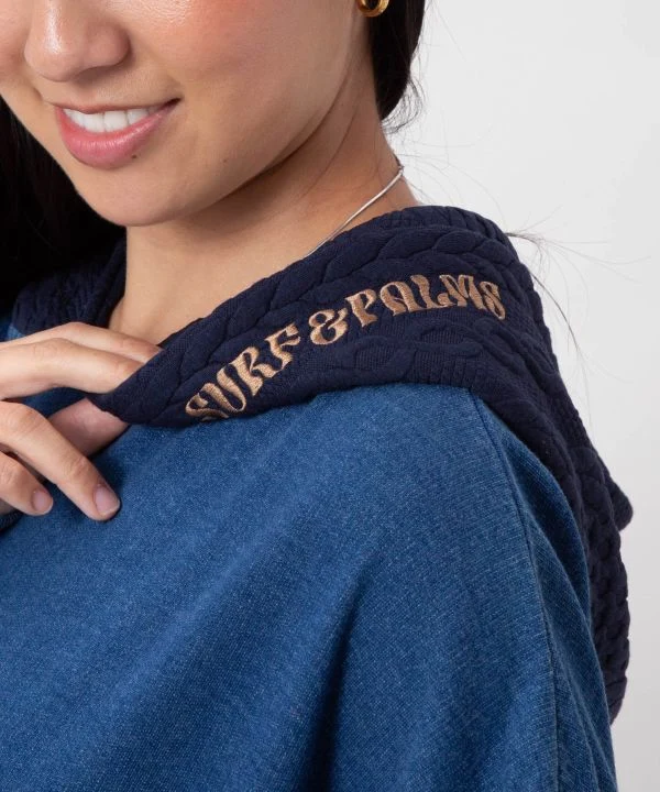 Sweat à capuche en maille lavée - SURF＆Palms
