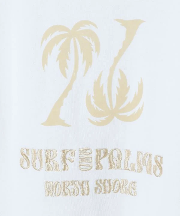 Sweat à capuche zippé en maille brodée hawaïenne - SURF＆Palms