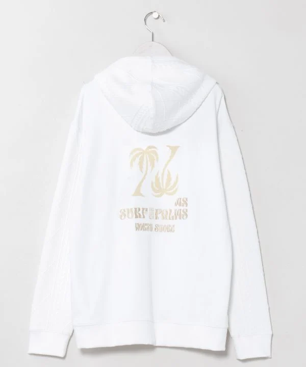 Sweat à capuche en maille floquée brodée - SURF＆Palms