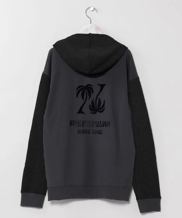 Sweat à capuche en maille floquée brodée - SURF＆Palms