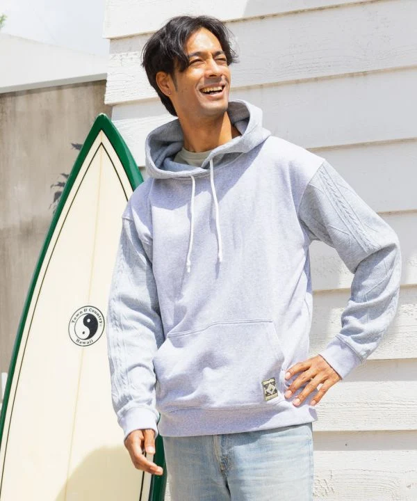 Sweat à capuche en maille floquée brodée - SURF＆Palms