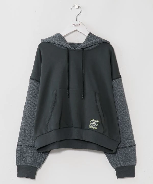 Sweat à capuche en maille floquée brodée - SURF＆Palms