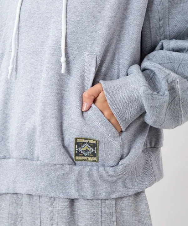 Sweat à capuche en maille floquée brodée - SURF＆Palms