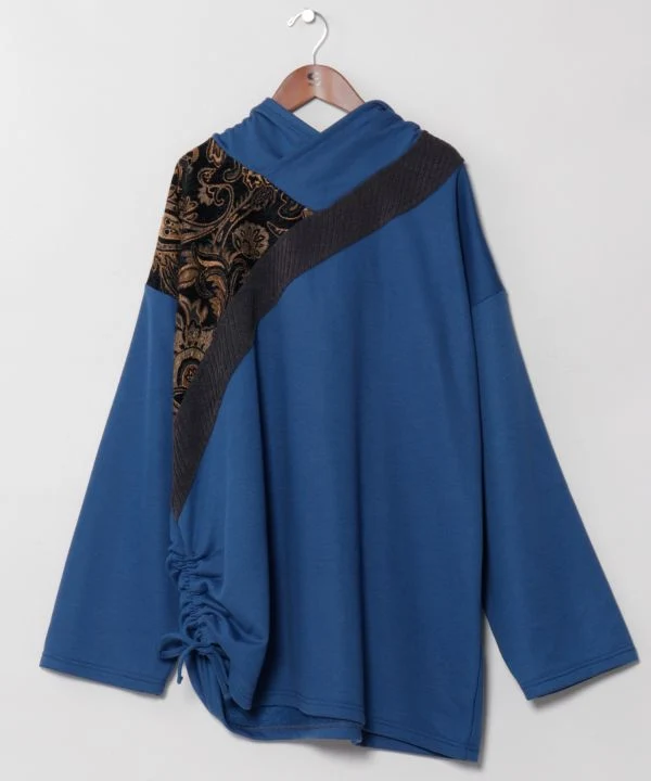 Haut à capuche avec cordon de serrage - Style Deel mongol