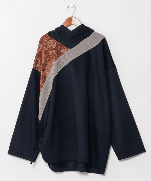 Haut à capuche avec cordon de serrage - Style Deel mongol