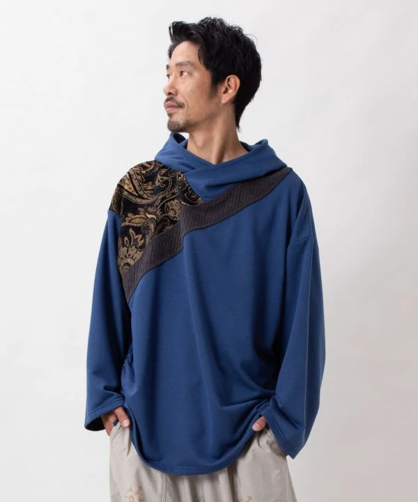 Haut à capuche avec cordon de serrage - Style Deel mongol