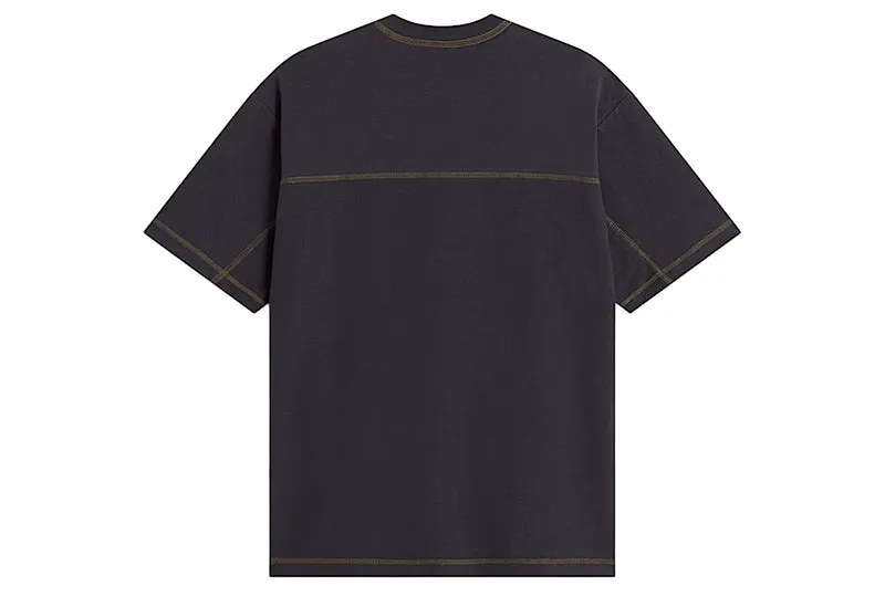 T-shirt à manches courtes ample avec coutures contrastées