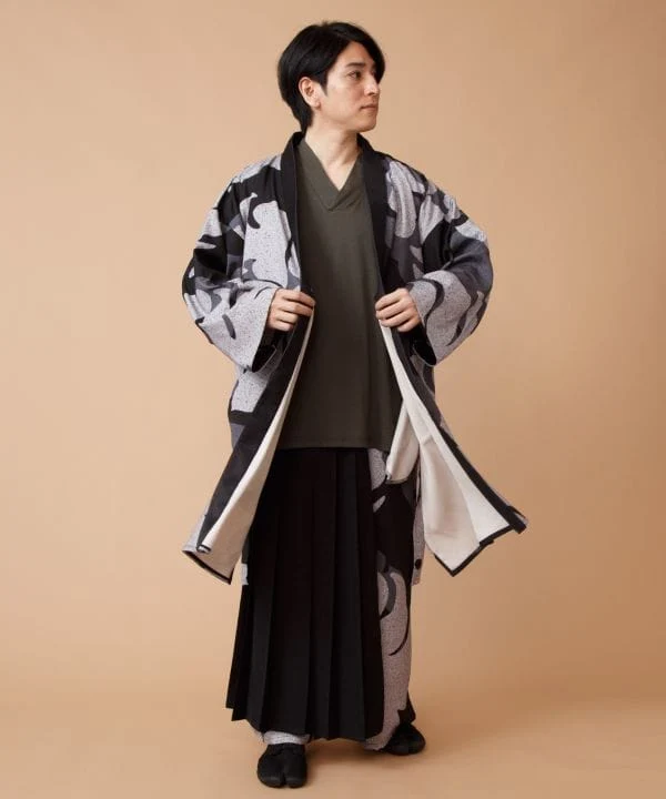 Haut en coton à col kimono pour homme