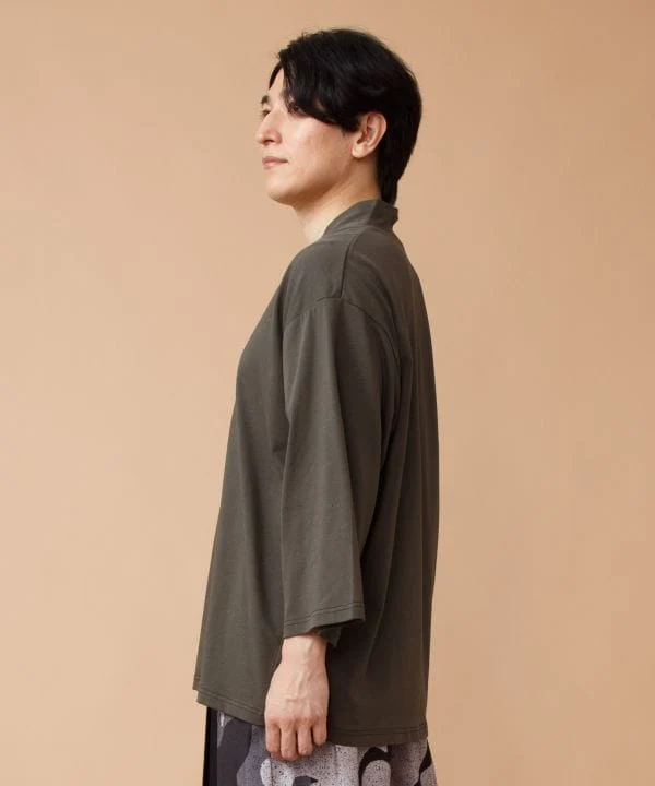 Haut en coton à col kimono pour homme