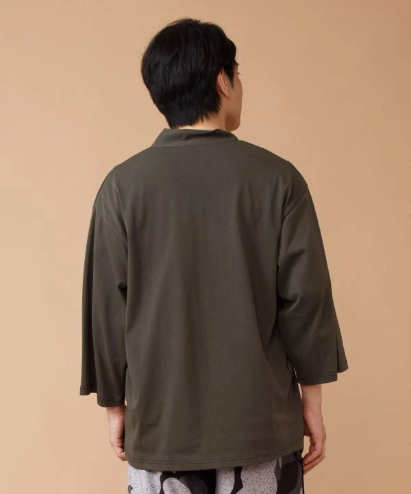 Haut en coton à col kimono pour homme