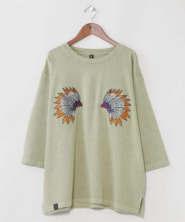 T-shirt brodé style vintage pour homme