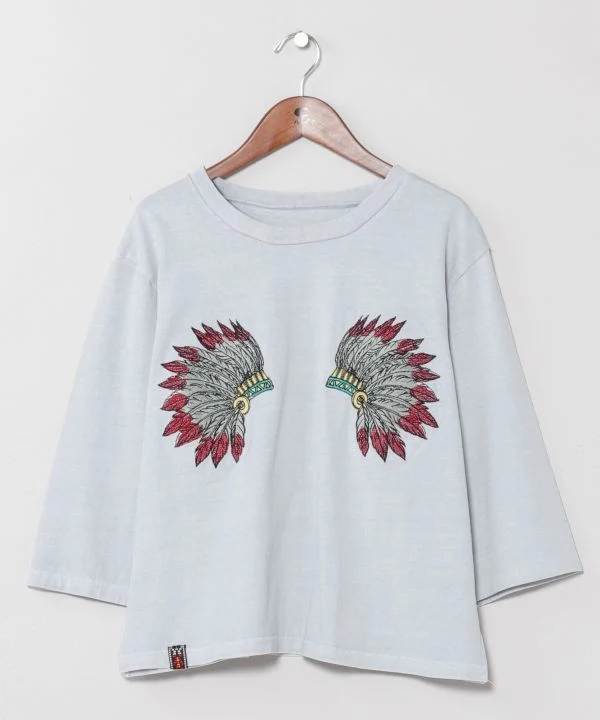 T-shirt brodé style vintage