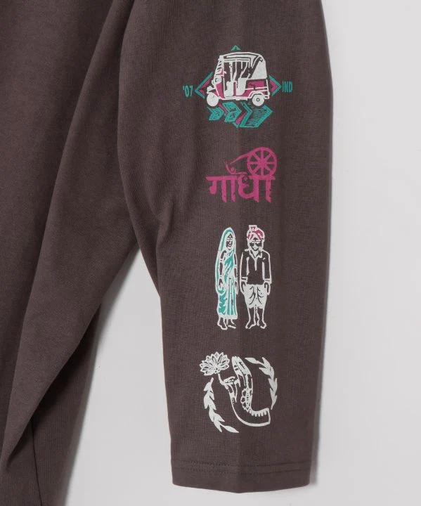 T-shirt à manches longues pour homme, motif street art indien