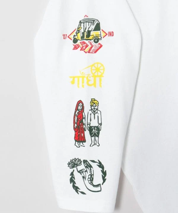T-shirt à manches longues à motif d'art urbain indien