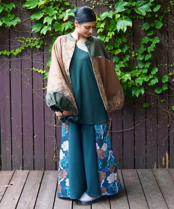 Haut à panneaux bohème asiatique