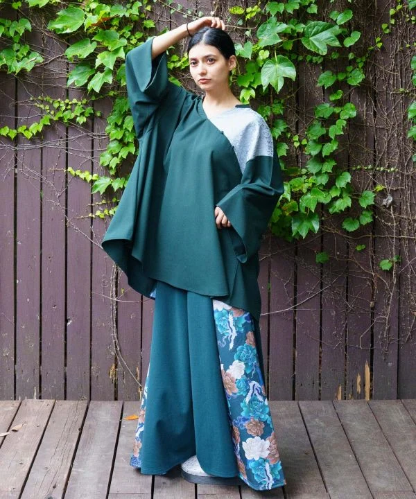 Haut à panneaux bohème asiatique