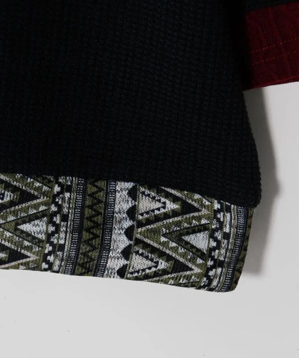 Haut patchwork à motif géométrique