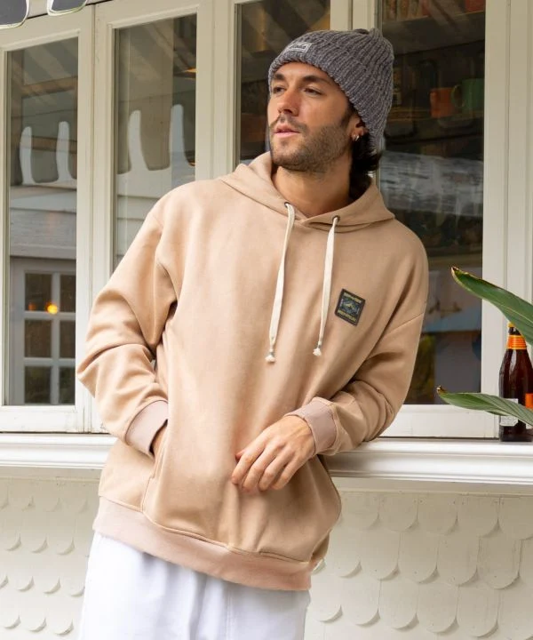 Sweat à capuche brodé motif paysage hawaïen pour homme - SURF＆Palms