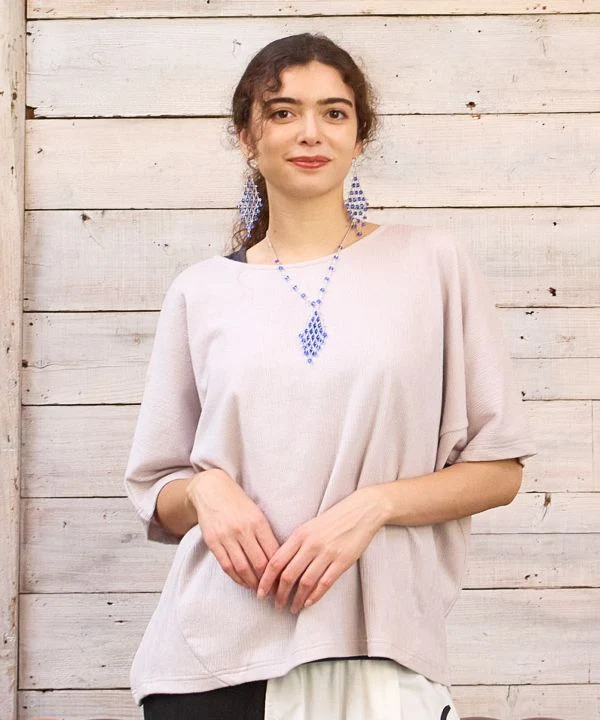 Ensemble haut et débardeur à manches dolman