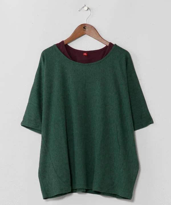 Ensemble haut et débardeur à manches dolman