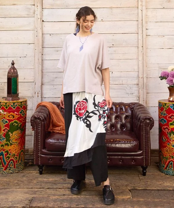 Ensemble haut et débardeur à manches dolman
