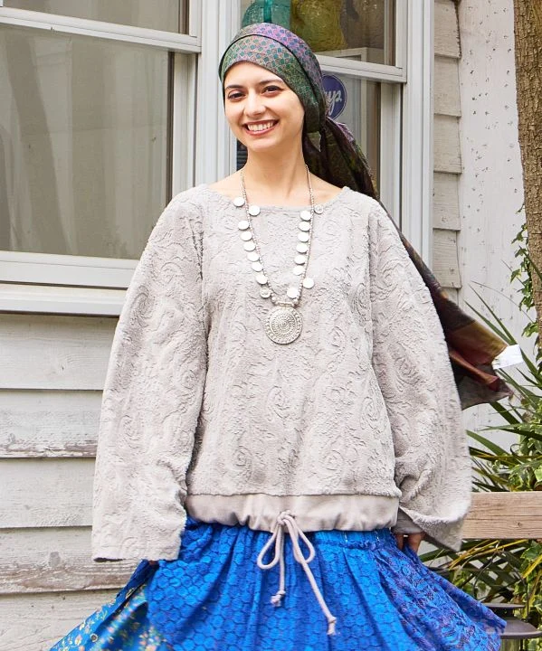 Dessus en tissu à motifs cachemire